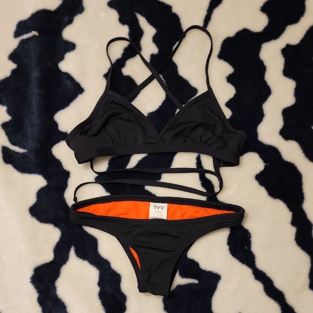 TYR Black and Orange Bikini Swimwear